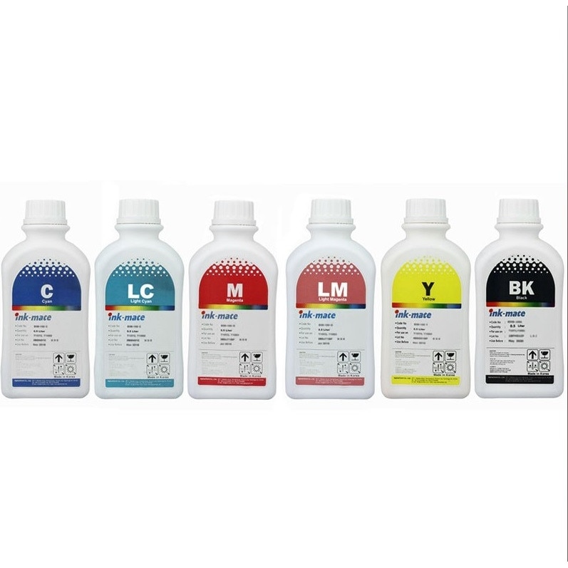 Pachet flacon refill cerneala dye negru,cyan,magenta,galben,light cyan,light magenta EPSON 500ml T0801,T0802,T0803,T0804,T0805,T0806