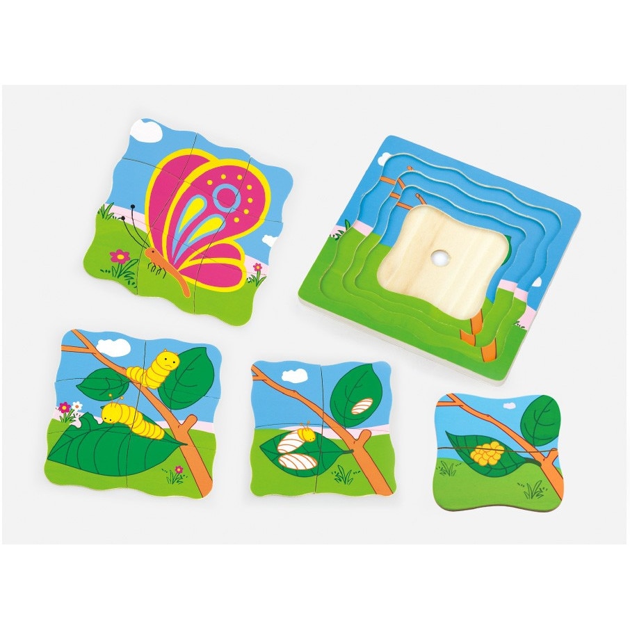 Puzzle Viga Fluture, 180x13x180mm