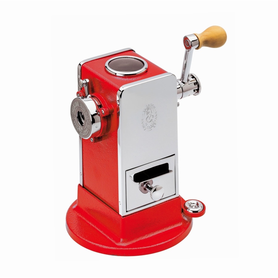 Ascutitoare cilindrica verticala de lux cu manivela El Casco M-430, Crom / Rosu