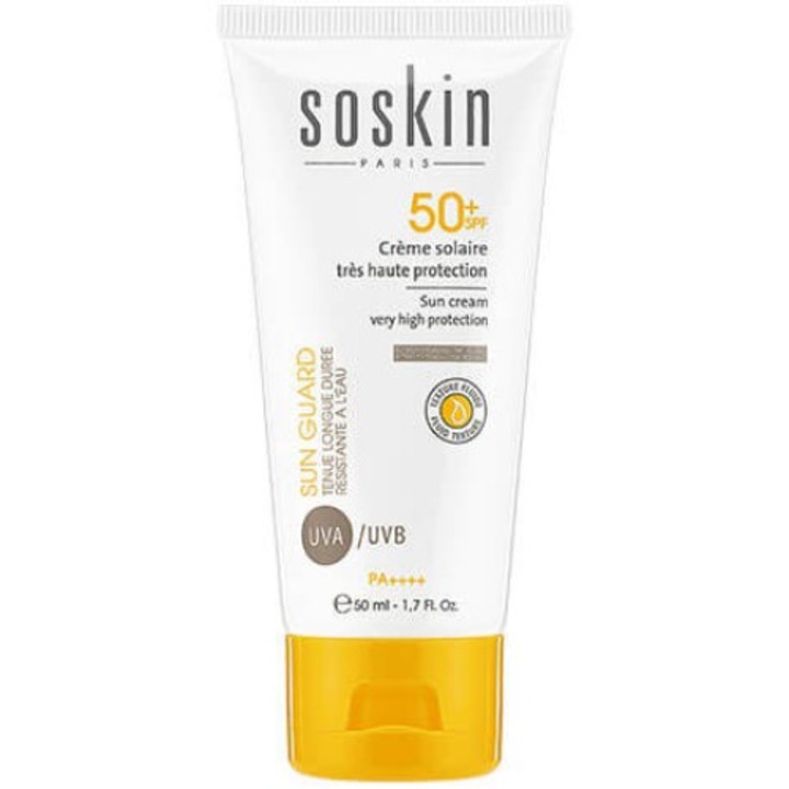 Crema profesionala cu protectie solara SPF50, Soskin Paris, 50 ml