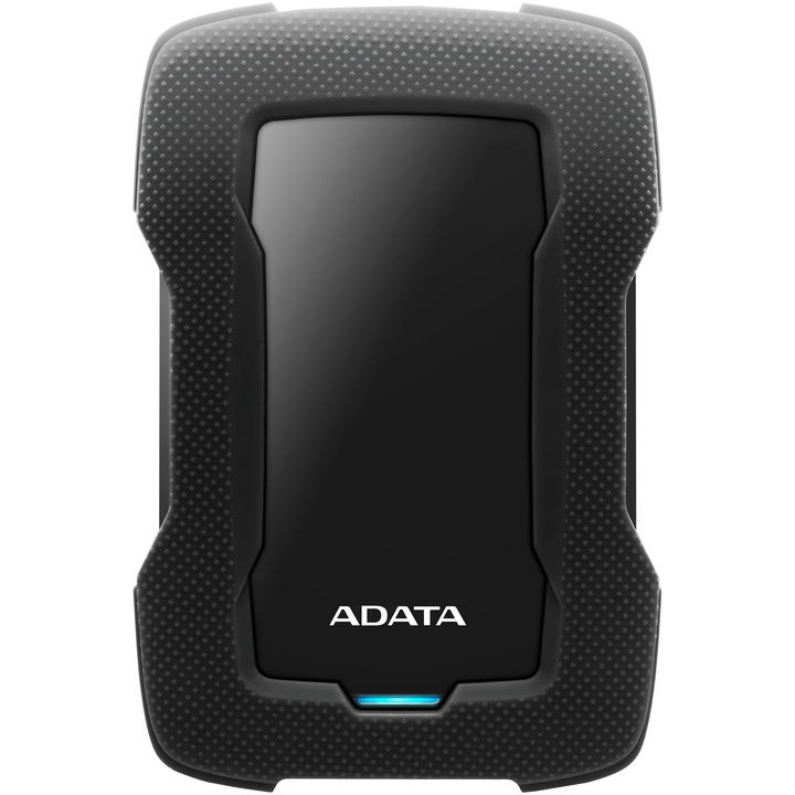 HDD Extern ADATA Durable HD330 1TB, Shock Sensor, 2.5", USB 3.2, Negru