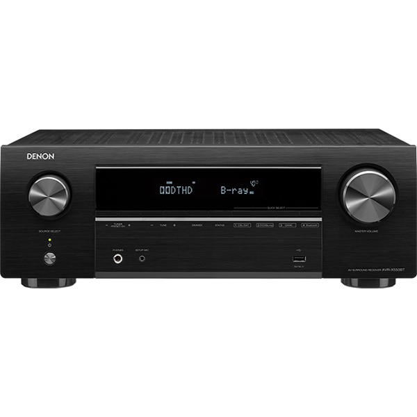 Receiver AV Denon AVR-X550BT, 5 x 130 W, Bluetooth, USB, 4K Ultra