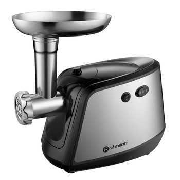 Masina de tocat Rohnson R502, 1700W, 3 site, Accesoriu rosii/carnati, Functie reverse, Negru/Inox Masina de tocat Rohnson R502, 1700W, 3 site, Accesoriu rosii/carnati, Functie reverse, Negru/Inox