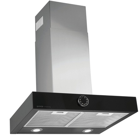 Hota incorporabila decorativa Gorenje Simlicity DTA6SY2B, putere de absorbtie 618 mc/h, 1 motor, 2 filtre, 60 cm, Inox