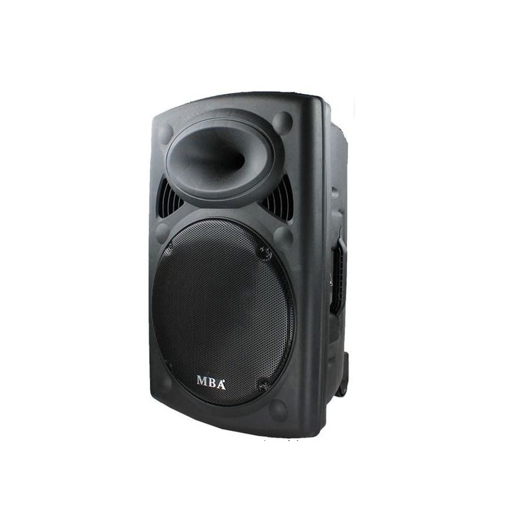 Караоке колона MBA F15W LUX с Bluetooth, SD карта, USB флашка, 2 броя безжични микрофони и цветомузика