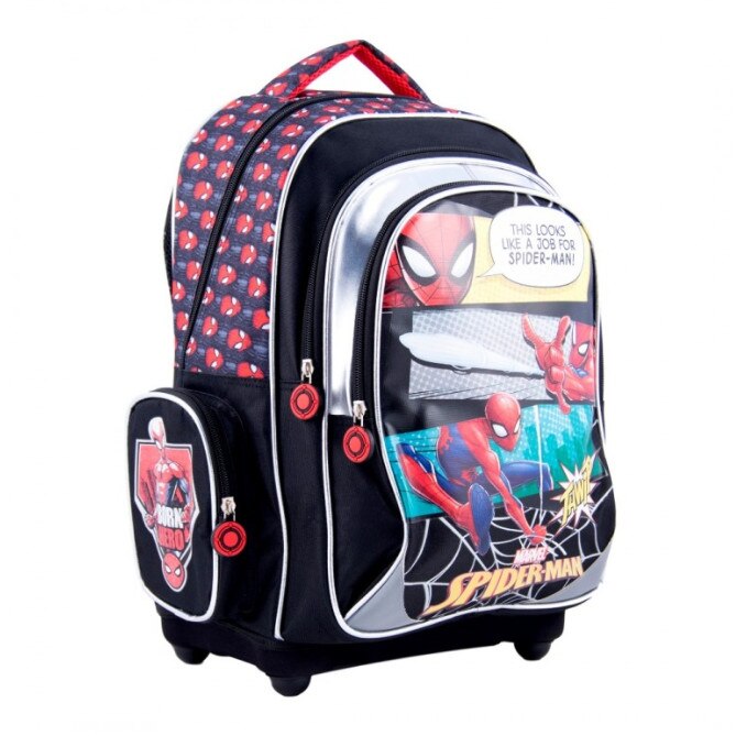 Ghiozdan Spiderman,3D,Multicolor,Cu ABS si Suport,Pentru scoala,43cm