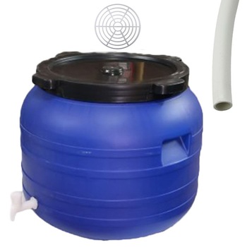 Pachet - Butoi 100Lt cu robinet, Plastic alimentar, Bidon cu capac prin infiletare si Presa rotunda pentru butoi 45cm + Teava pentru suflat / pitrocit Pachet - Butoi 100Lt cu robinet, Plastic alimentar, Bidon cu capac prin infiletare si Presa rotunda pentru butoi 45cm + Teava pentru suflat / pitrocit