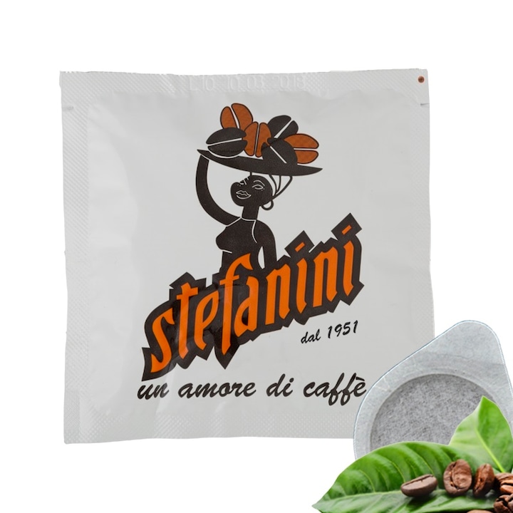 Кафе на дози Stefanini dal 1951, Silver Strong Quality, 7 g, 150 бр в кашон, 30 % Arabica, 70 % Robusta