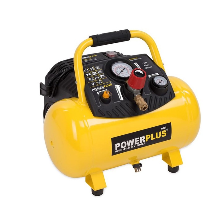 Compresor aer Powerplus POWX1723 1100W 12L fara ulei 1,5cp