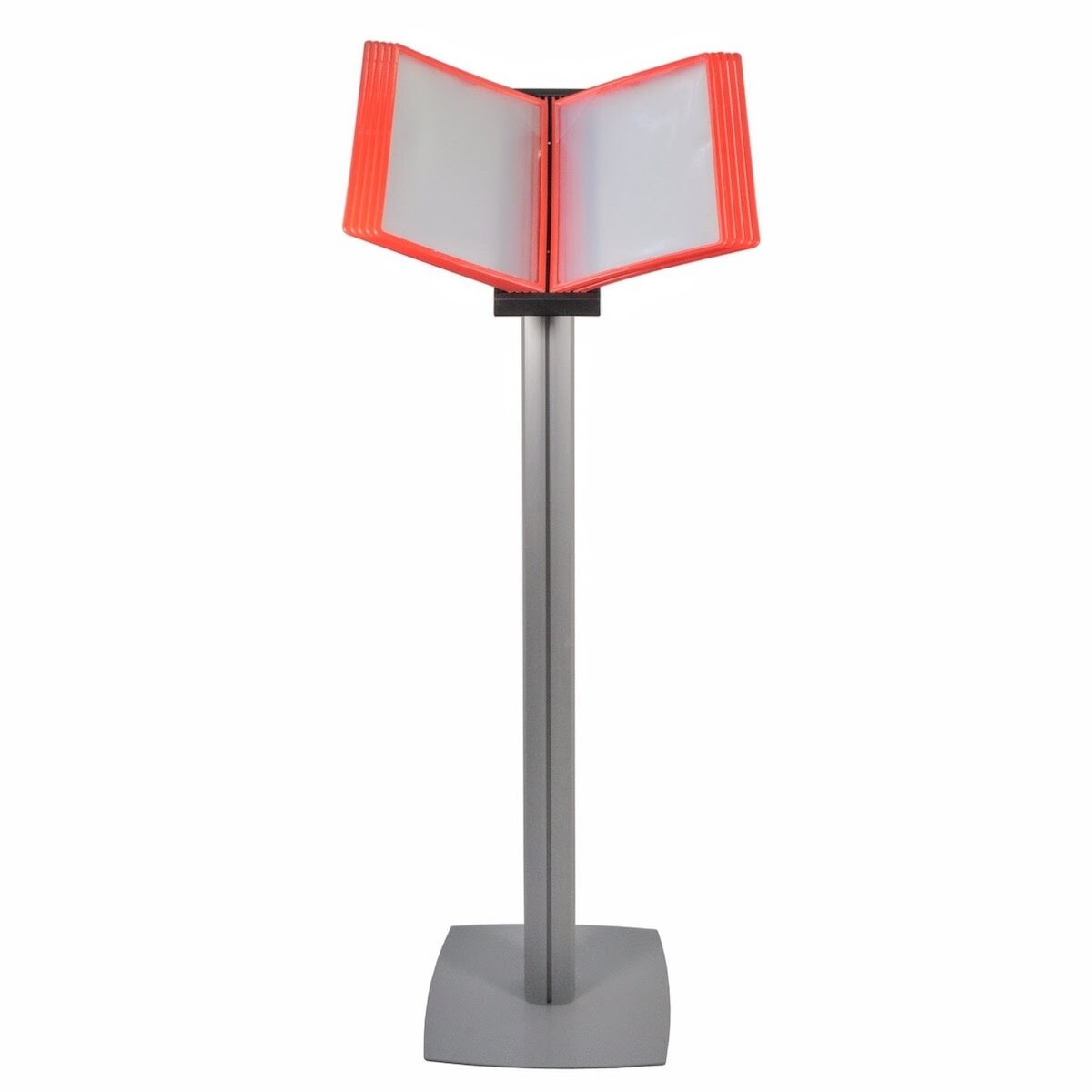 Suport documente - Info Frame rosu cu mape din plastic pentru organizare si afisare documente