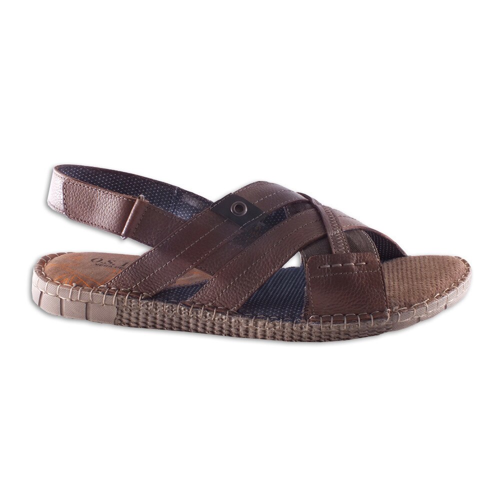 Sandale barbati, din piele, Confort, maro, Maro