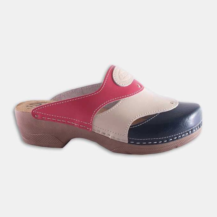 Saboti medicali dama din piele naturala Ledi cu brant anatomic cu gel si brant din piele naturala P5