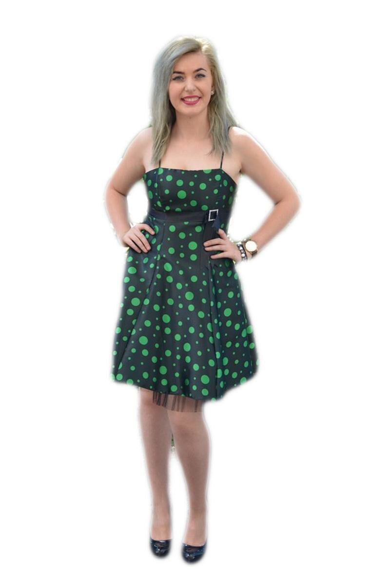 Rochie deosebita, model evazat,D&J Exclusive, Verde, 40