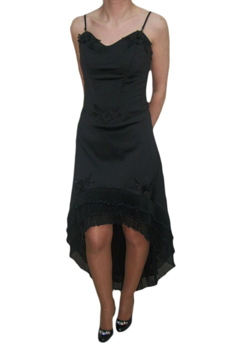 Rochie frumoasa de ocazie, cu insertie , design de costum,D&J Exclusive, Negru