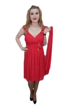 Rochie eleganta , formata din fusta si corset,D&J Exclusive, Rosu