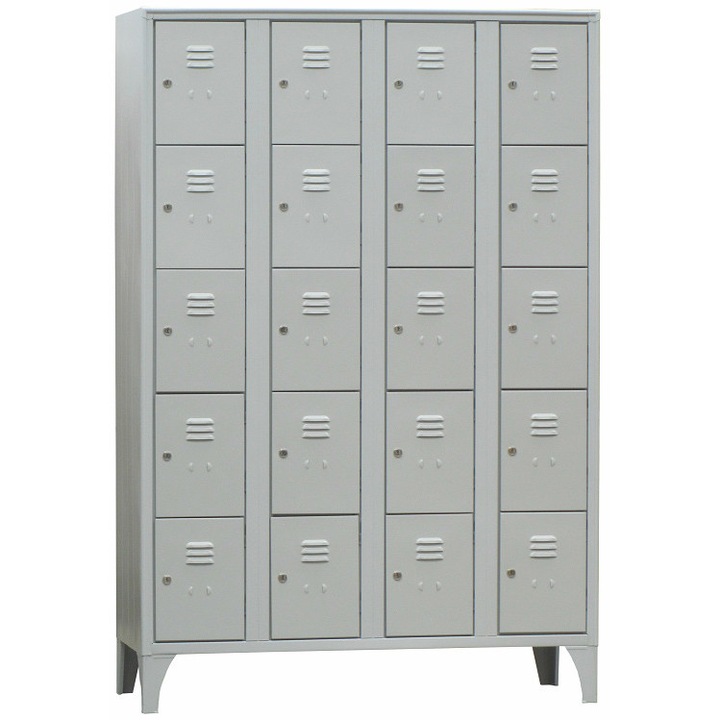 Vestiar metalic cu 20 compartimente 1200mm x 500mm x 1800mm H