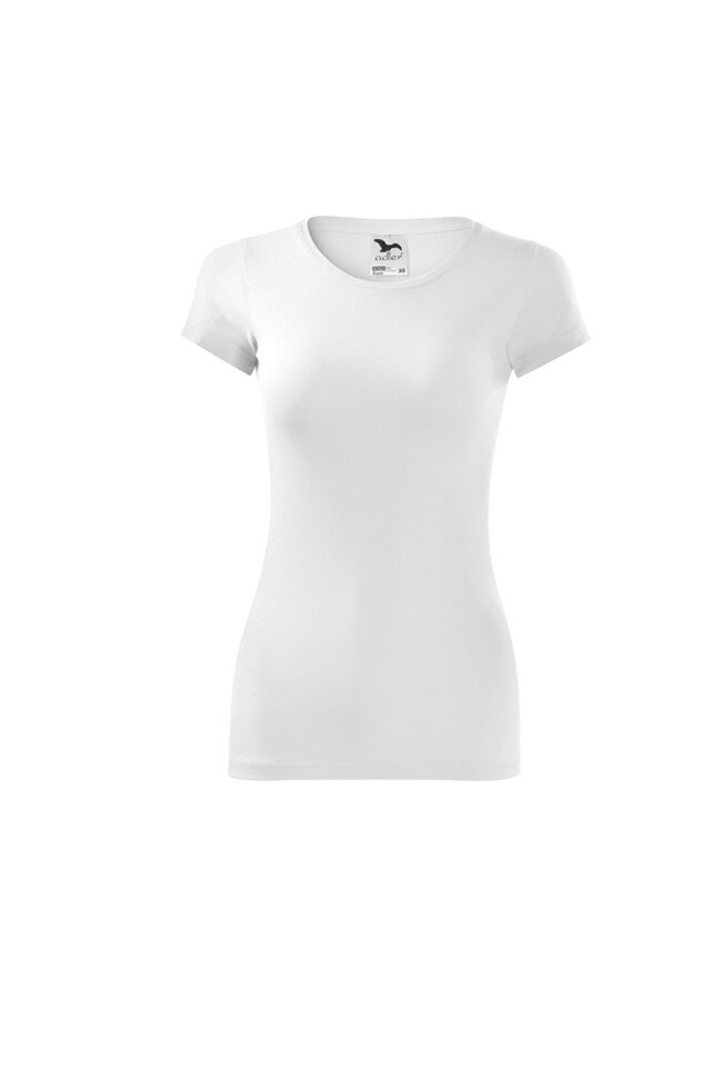 Tricou dama ,Glance,bumbac,alb, 2XL