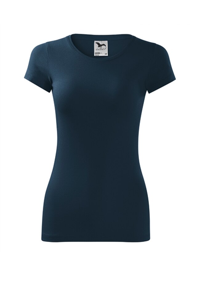 Tricou dama ,Glance,bumbac,albastru marin,2XL