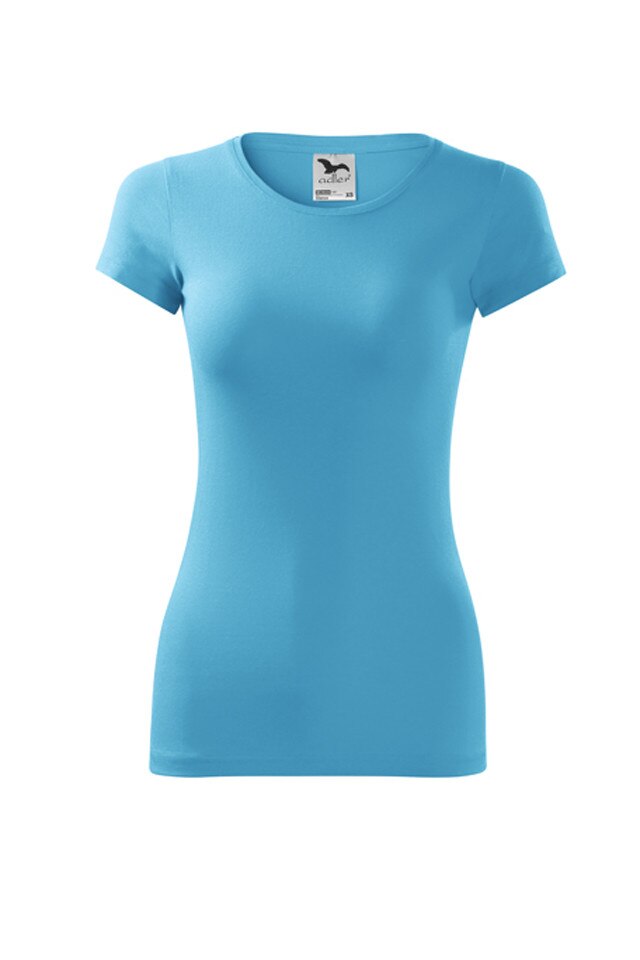 Tricou dama ,Glance,bumbac,turcoaz, S