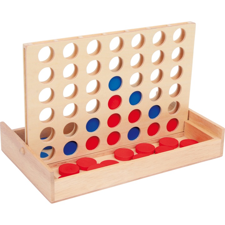 Игра 4 части в ред, логическа игра, дървена образователна играчка, 5 години +