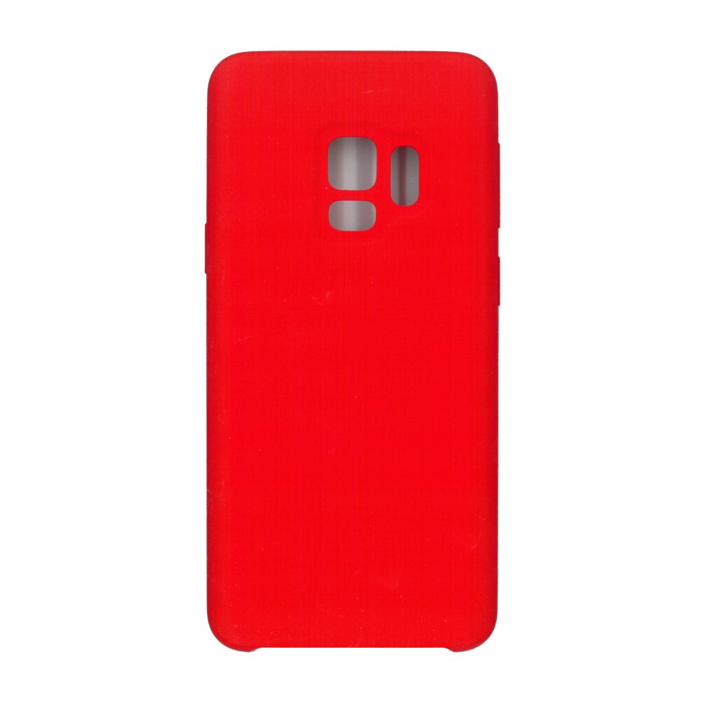 Husa din silicon mat cu interior de microfibra, EuroCell, pentru Samsung Galaxy S9 , rosu