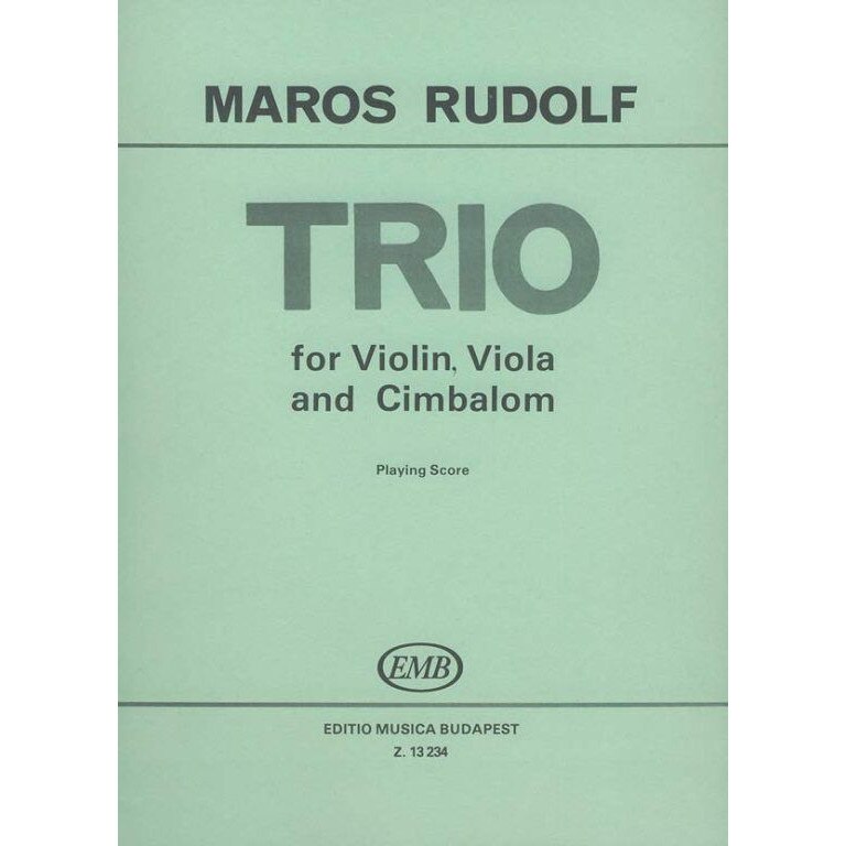 Maros Rudolf: Trio for violin, viola and cimbalom playing score