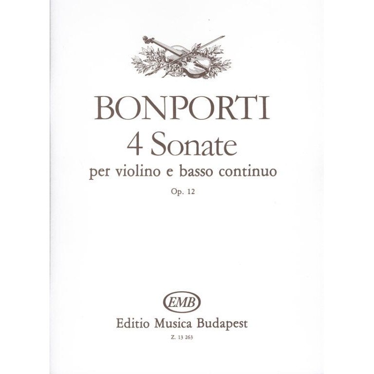Bonporti, Francesco Antonio: 4 Sonate per violino e basso continuo No. 3, 4, 6, 9 Op.12