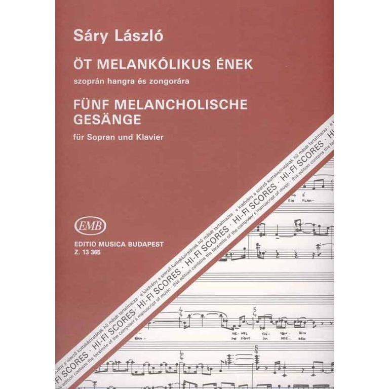 Sáry László: Five Melancoly Songs to poems by G. Trakl