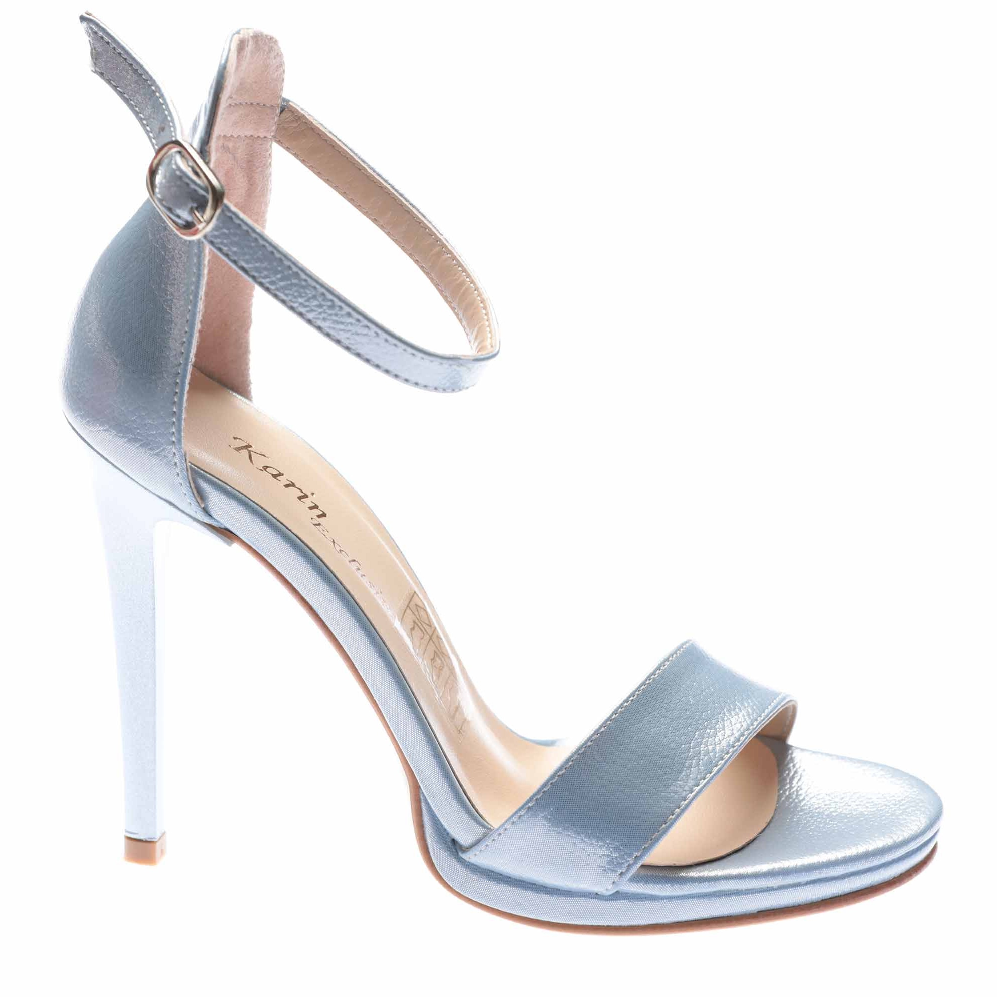 Sandale elegante dama Karin 6300, Albastru, piele naturala, 35 - eMAG.ro