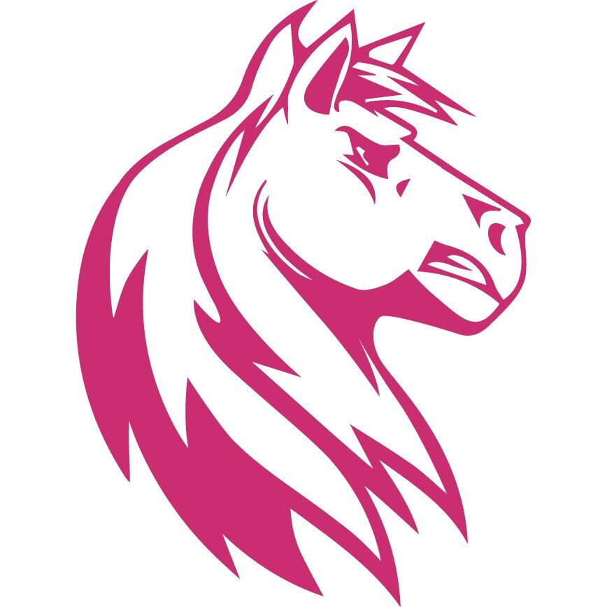 Sticker auto - Armasarul salbatic - Magenta - 15x20 cm