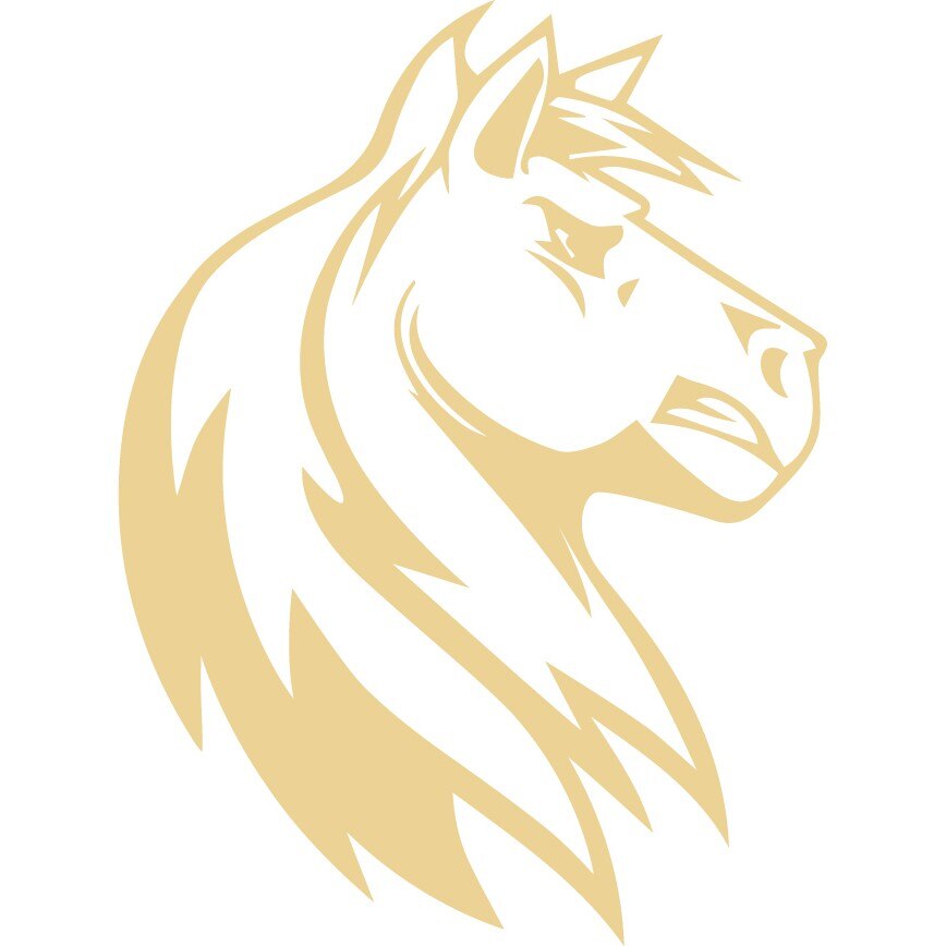 Sticker auto - Armasarul salbatic - Bej - 15x20 cm