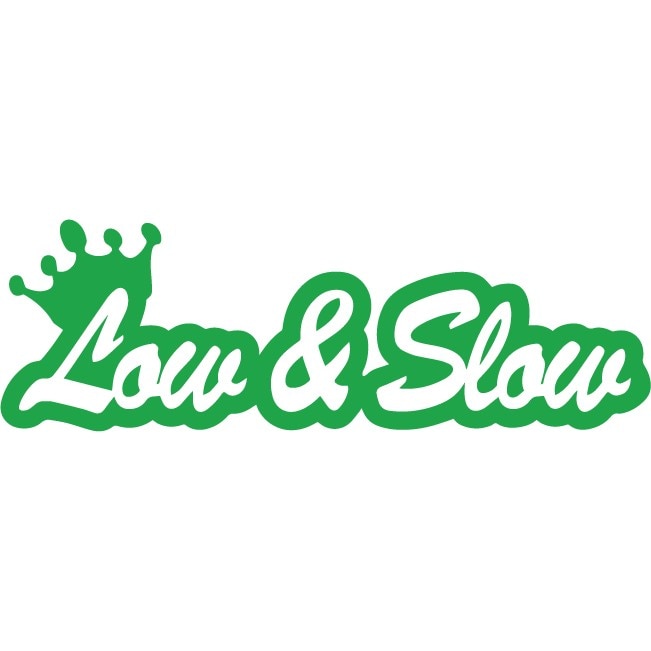 Sticker auto - Low & Slow - Verde - 40x13 cm