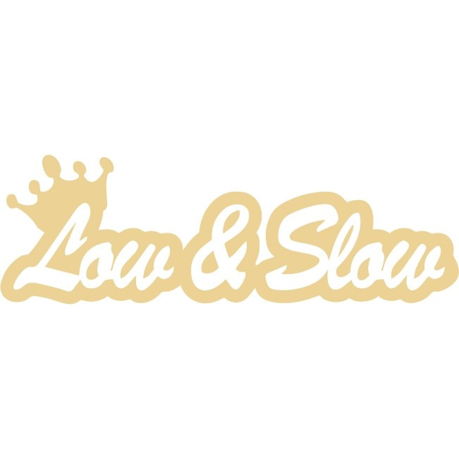 Sticker auto - Low & Slow - Bej - 40x13 cm