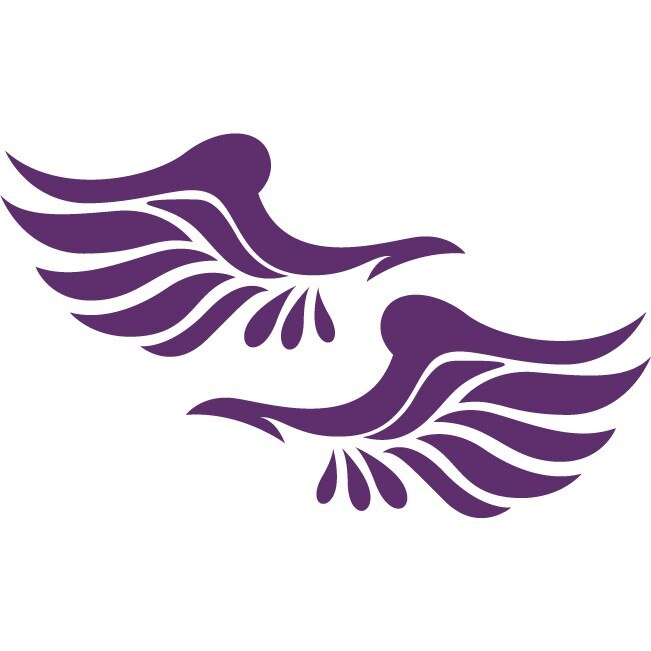 Sticker oglinzi retrovizoare - Aripi - Indigo - 2buc 16x8 cm