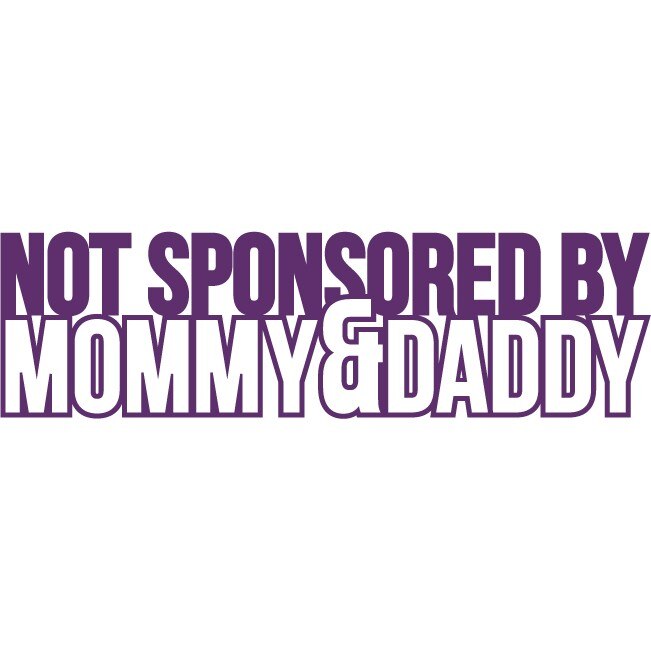 Sticker auto - Not sponsored - Indigo - 40x11 cm