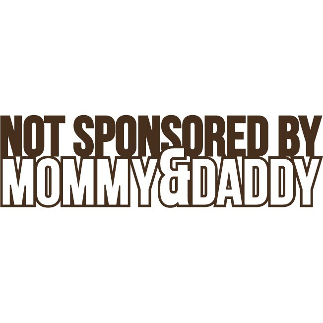 Sticker auto - Not sponsored - Choco - 40x11 cm