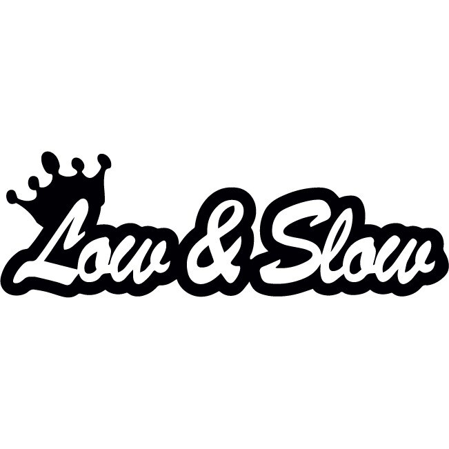 Sticker auto - Low & Slow - Negru - 40x13 cm