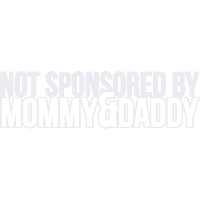 Sticker auto - Not sponsored - Alb polar - 40x11 cm