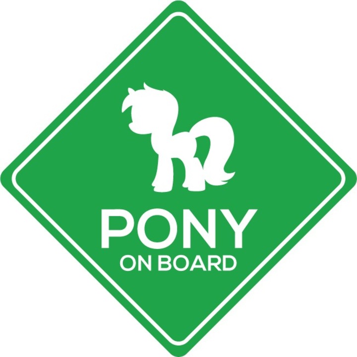 Sticker auto - Ponei - Verde - 15x15 cm