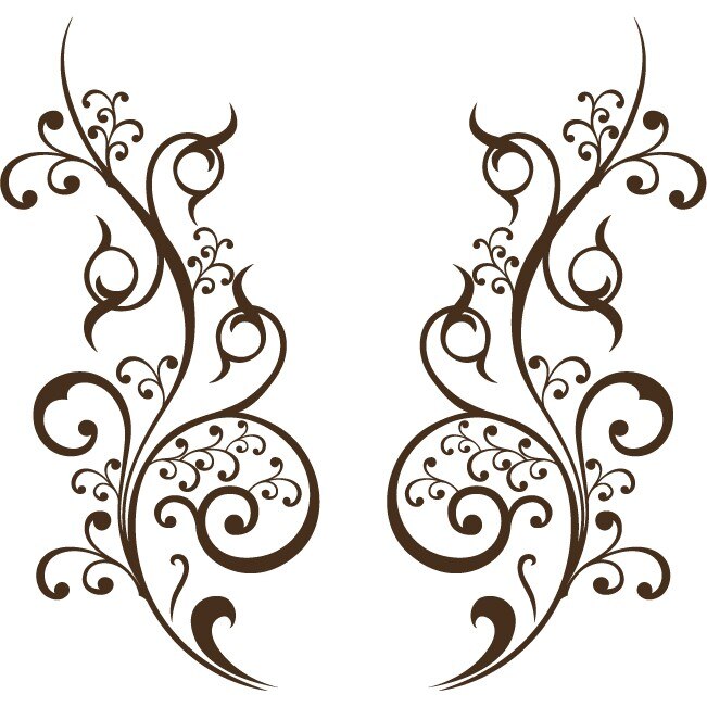 Sticker auto - Floricele creative (pachet) - Choco - 2buc 24x50 cm