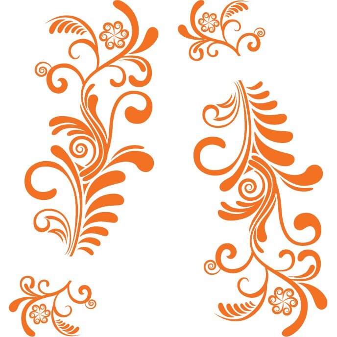 Sticker auto - Feriga (pachet) - Portocaliu - 2buc 109x52 cm