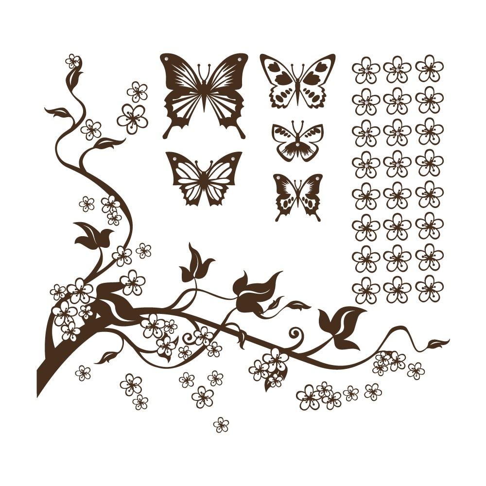 Farmec de primavara + Cristale - Sticker Decorativ - Choco - 89x97 cm