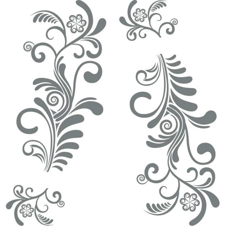Sticker auto - Feriga (pachet) - Gri Metal - 2buc 109x52 cm