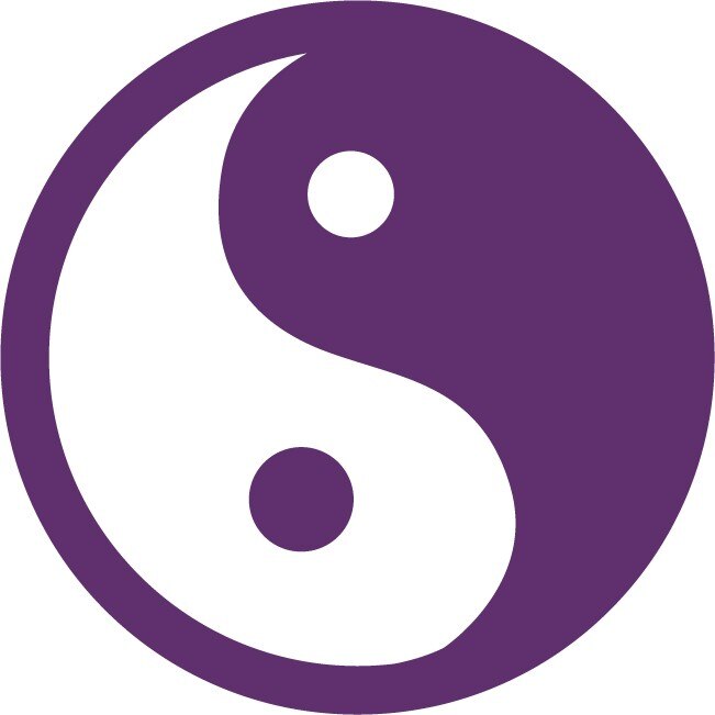 Sticker auto - Yin Yang - Indigo - 15x15 cm