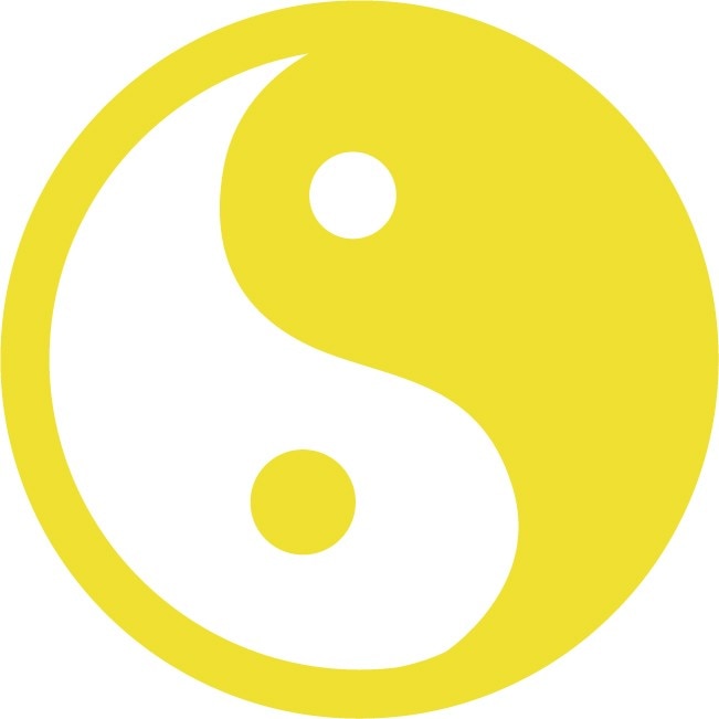 Sticker auto - Yin Yang - Lemon - 15x15 cm