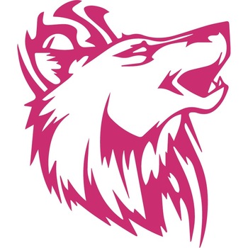 Sticker auto - Lup - Magenta - 17x20 cm Sticker auto - Lup - Magenta - 17x20 cm