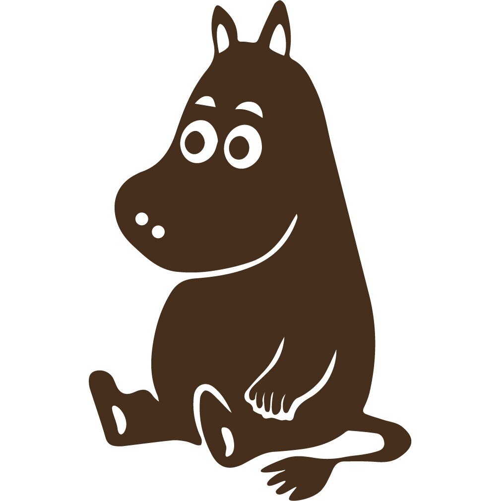 Sticker auto - Hipopotam - Choco - 13x20 cm