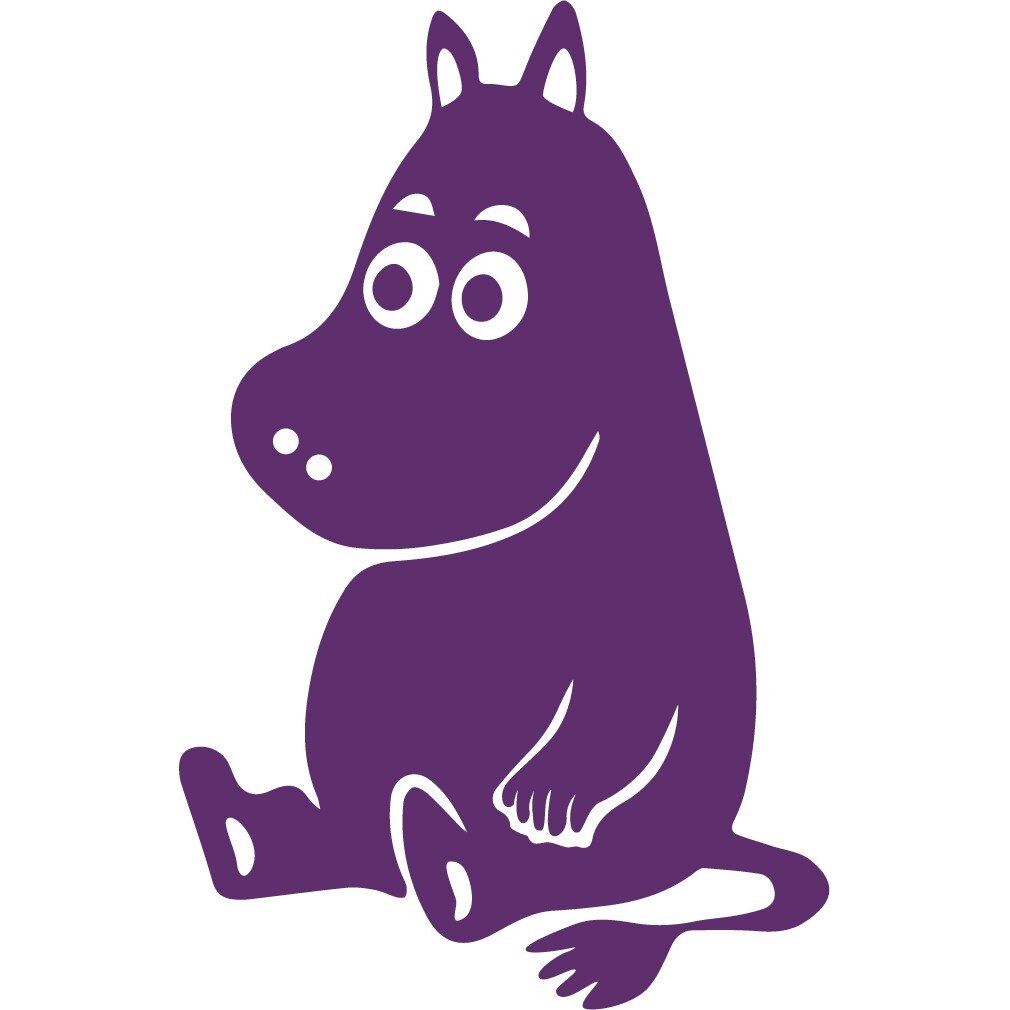 Sticker auto - Hipopotam - Indigo - 13x20 cm