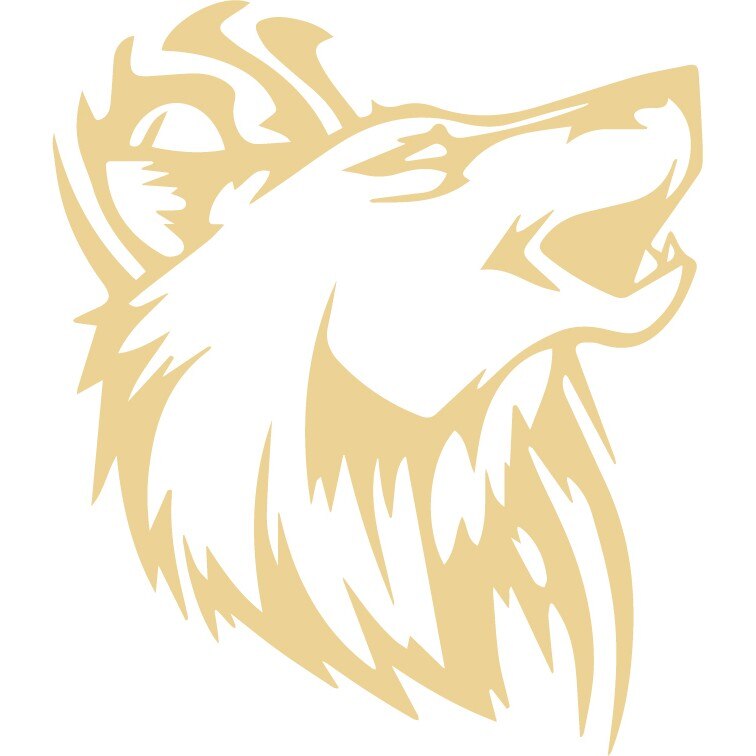 Sticker auto - Lup - Bej - 17x20 cm