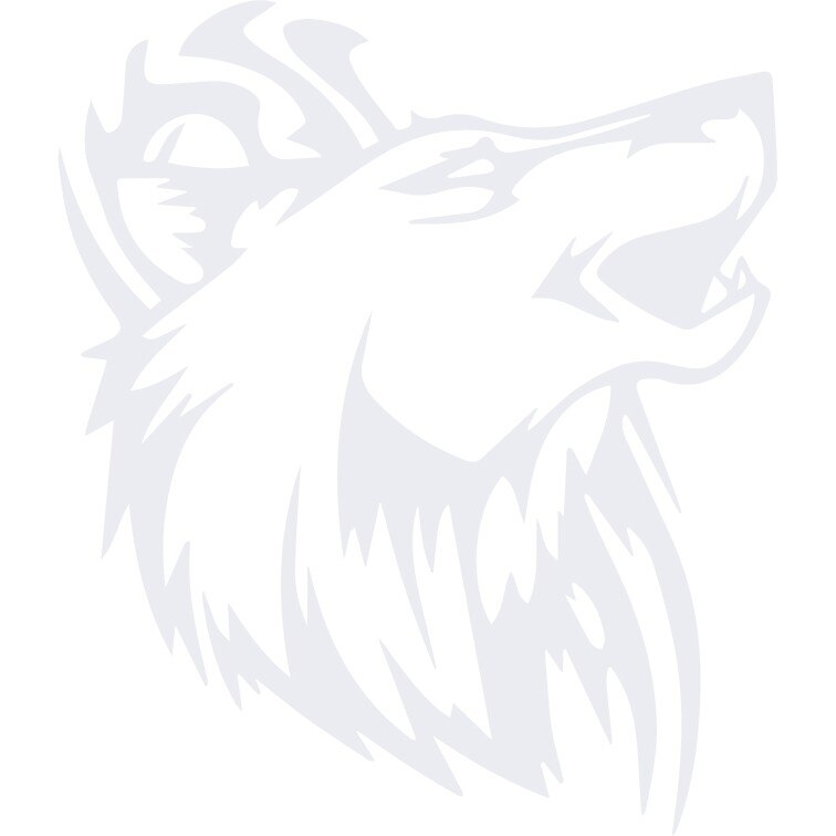 Sticker auto - Lup - Alb polar - 17x20 cm